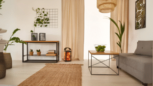 desain interior minimalis modern dengan furniture besi