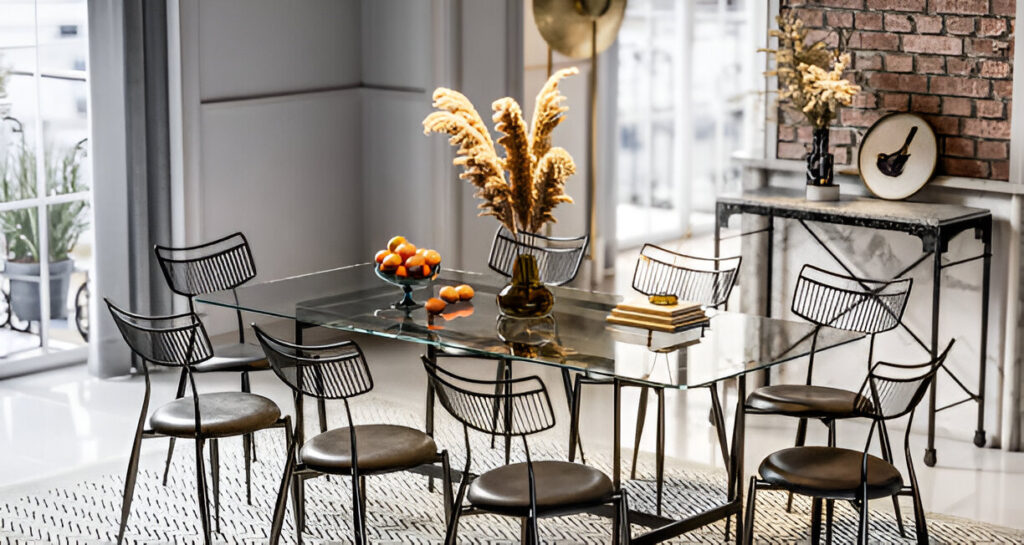 inspirasi desain interior minimalis dengan furniture besi