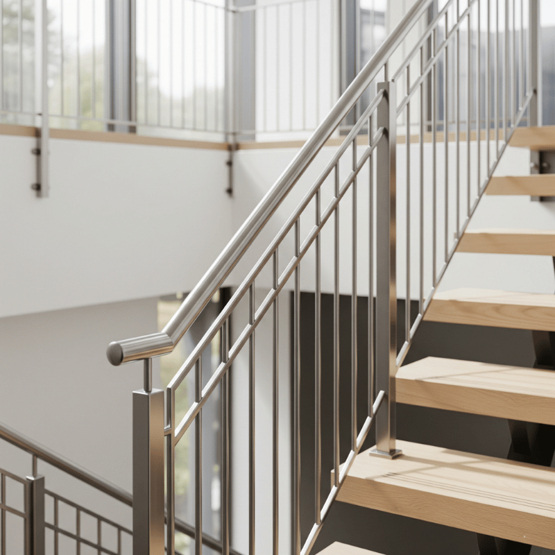 Model Railing Tangga Stainless Modern untuk Rumah Minimalis