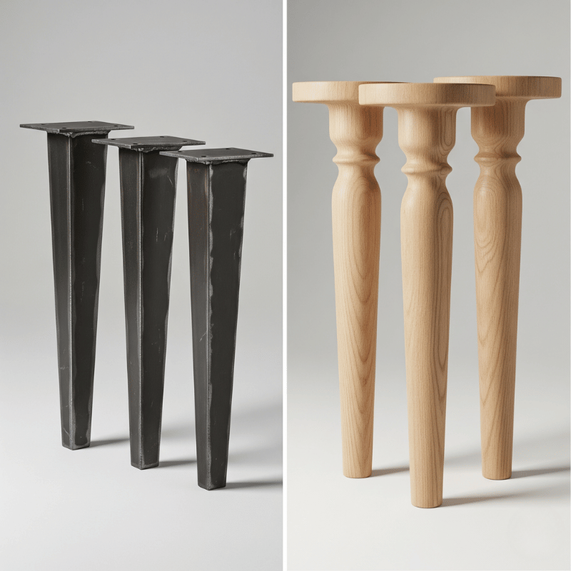 Perbandingan Kaki Meja Besi vs Kayu Mana yang Lebih Awet