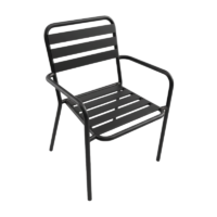 Kursi Cafe Besi Alfa Hitam