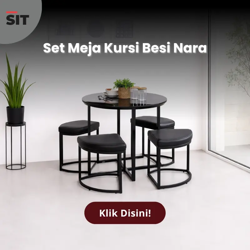 Set Meja Kursi Besi Murah Surabaya Nara