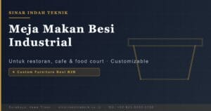 Meja Makan Besi Industrial