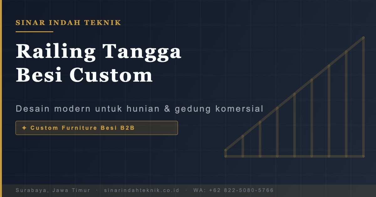 Railing Tangga Besi Custom - Sinar Indah Teknik