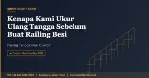 Railing tangga besi custom Sinar Indah Teknik