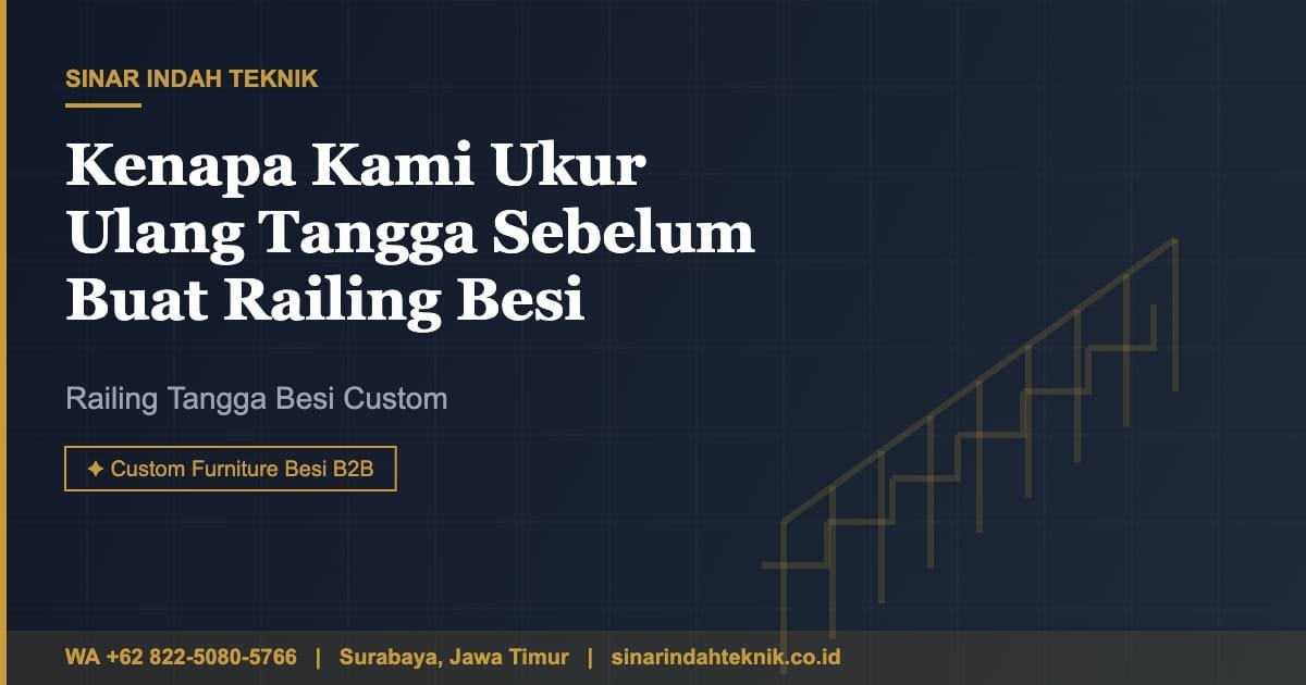 Railing tangga besi custom Sinar Indah Teknik
