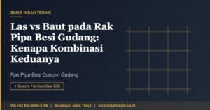 Rak pipa besi custom gudang Sinar Indah Teknik