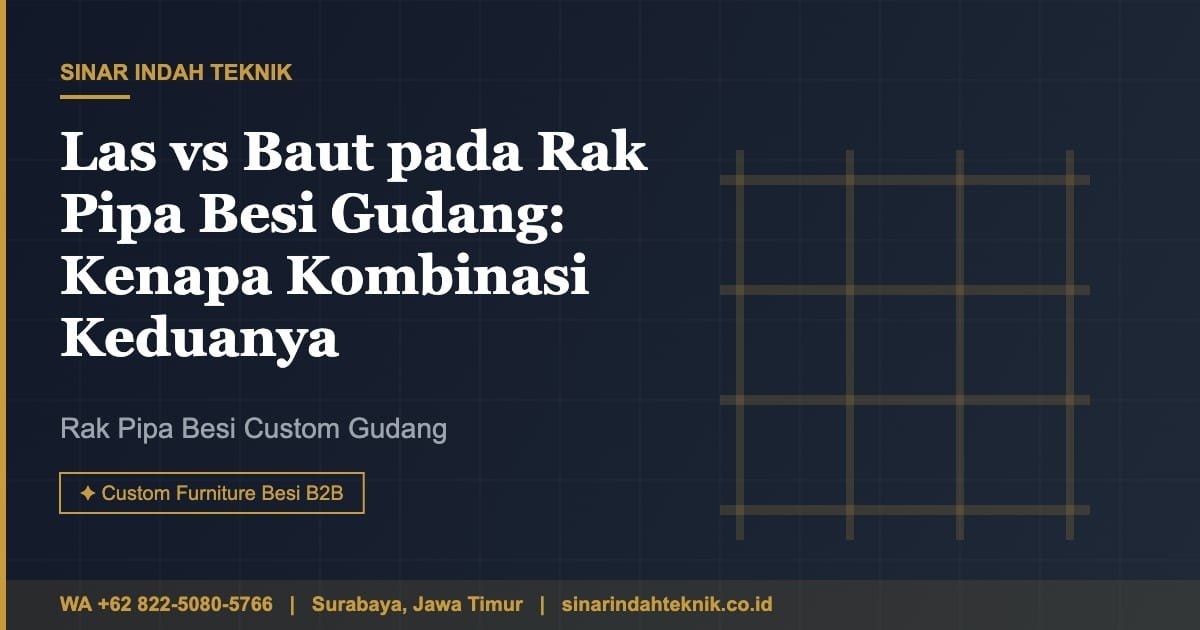 Rak pipa besi custom gudang Sinar Indah Teknik