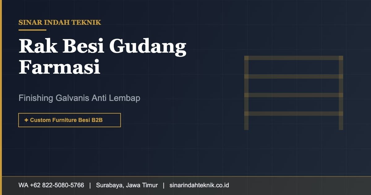 Rak besi galvanis untuk gudang farmasi dan apotek
