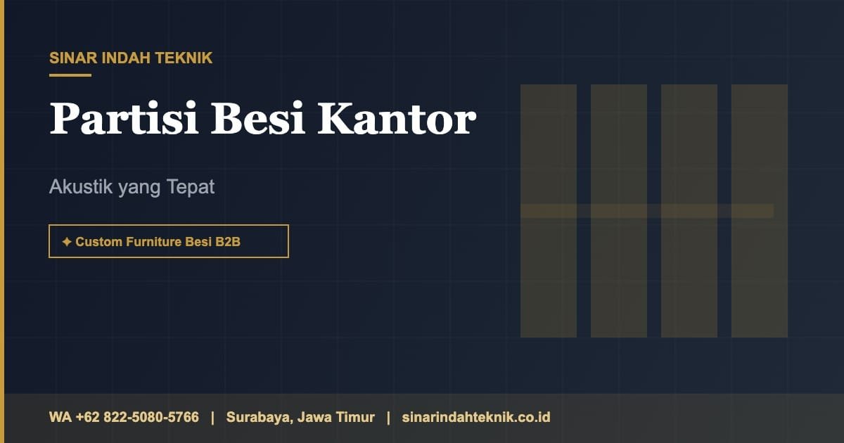 Partisi Besi Kantor Kami Redesain Setelah Klien Komplain Masih Berisik — Ternyata Bukan Soal Ketebalan Panel