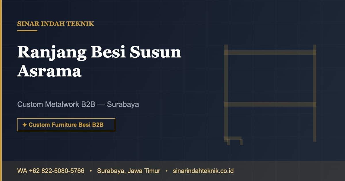 Ranjang Besi Susun Asrama - Sinar Indah Teknik