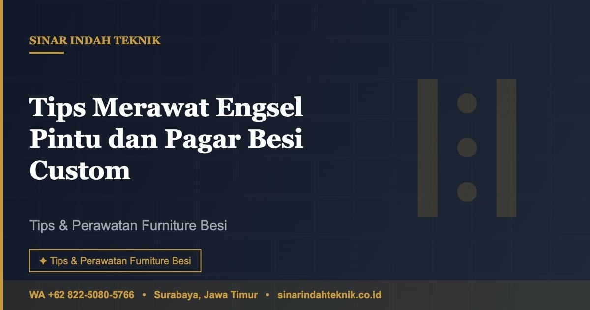 Tips merawat engsel pintu dan pagar besi custom