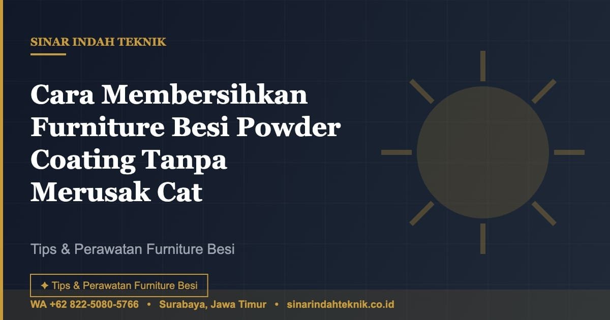 Cara membersihkan furniture besi powder coating tanpa merusak cat